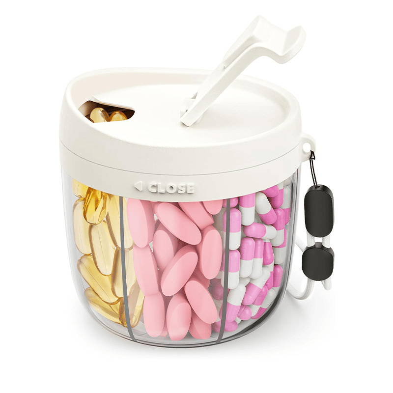 🎁Last Day Promotion 49% OFF🔥Pill Dispenser Bottle with 6 Compartments | Never Miss a Dose Again! 💊⏰