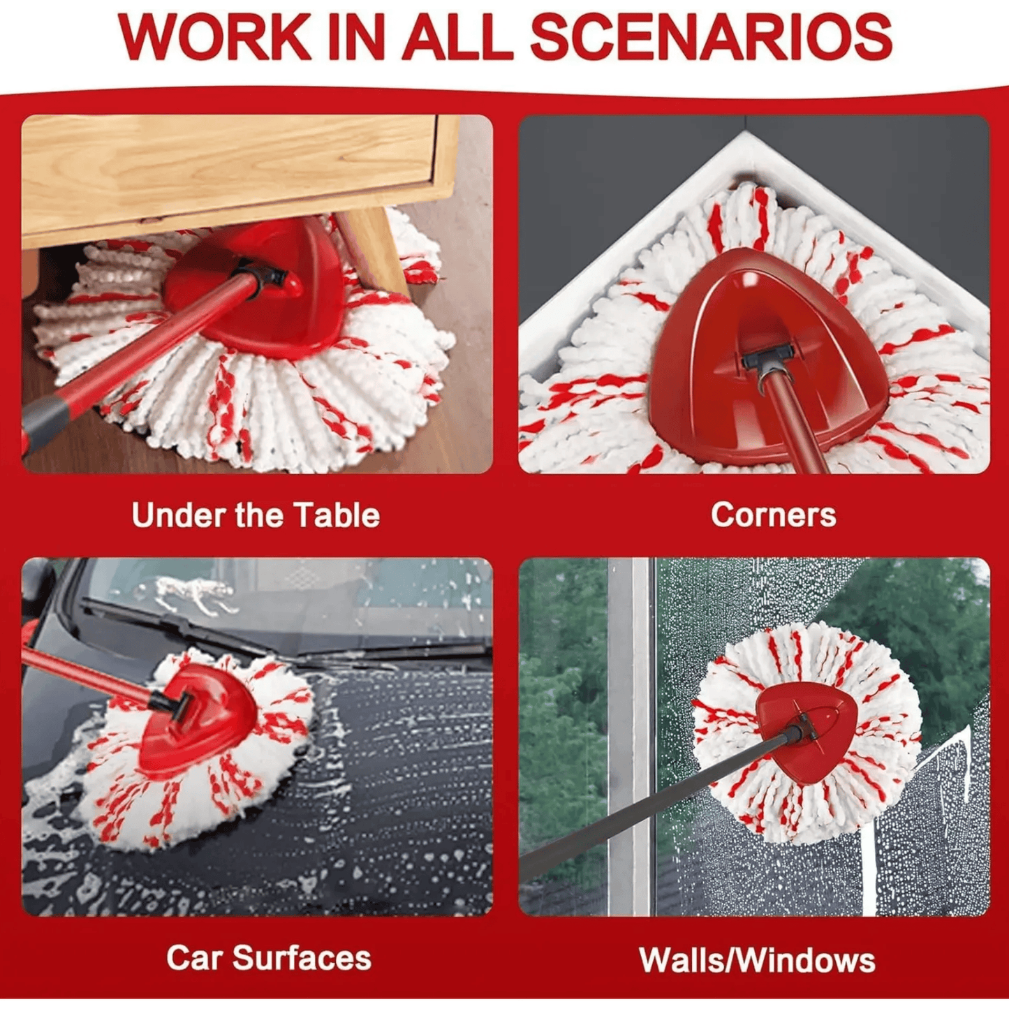 💖Hot 49% OFF🌹🧽 3-Pack Upgraded Spin Mop Head Refills