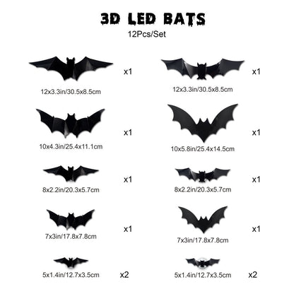 3D Bat Design LED Decoration