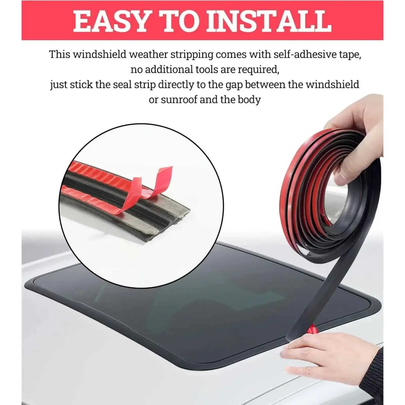 2026 Hot Sale🚗 Car Windshield Rubber Seal Strip