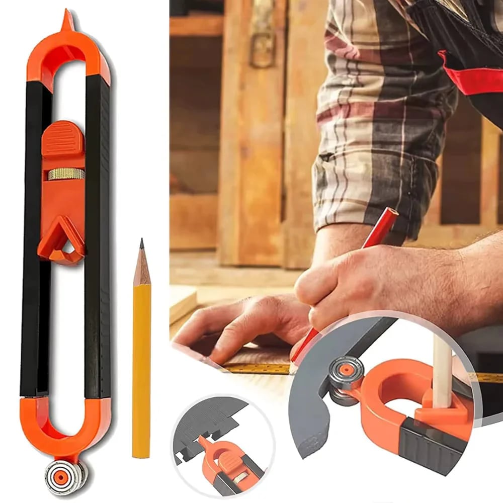 🔥LAST DAY 49% OFF - 🛠️🔧Precision Contour Gauge with Lock – Adjustable Profile Copy Tool for Woodworking & Flooring