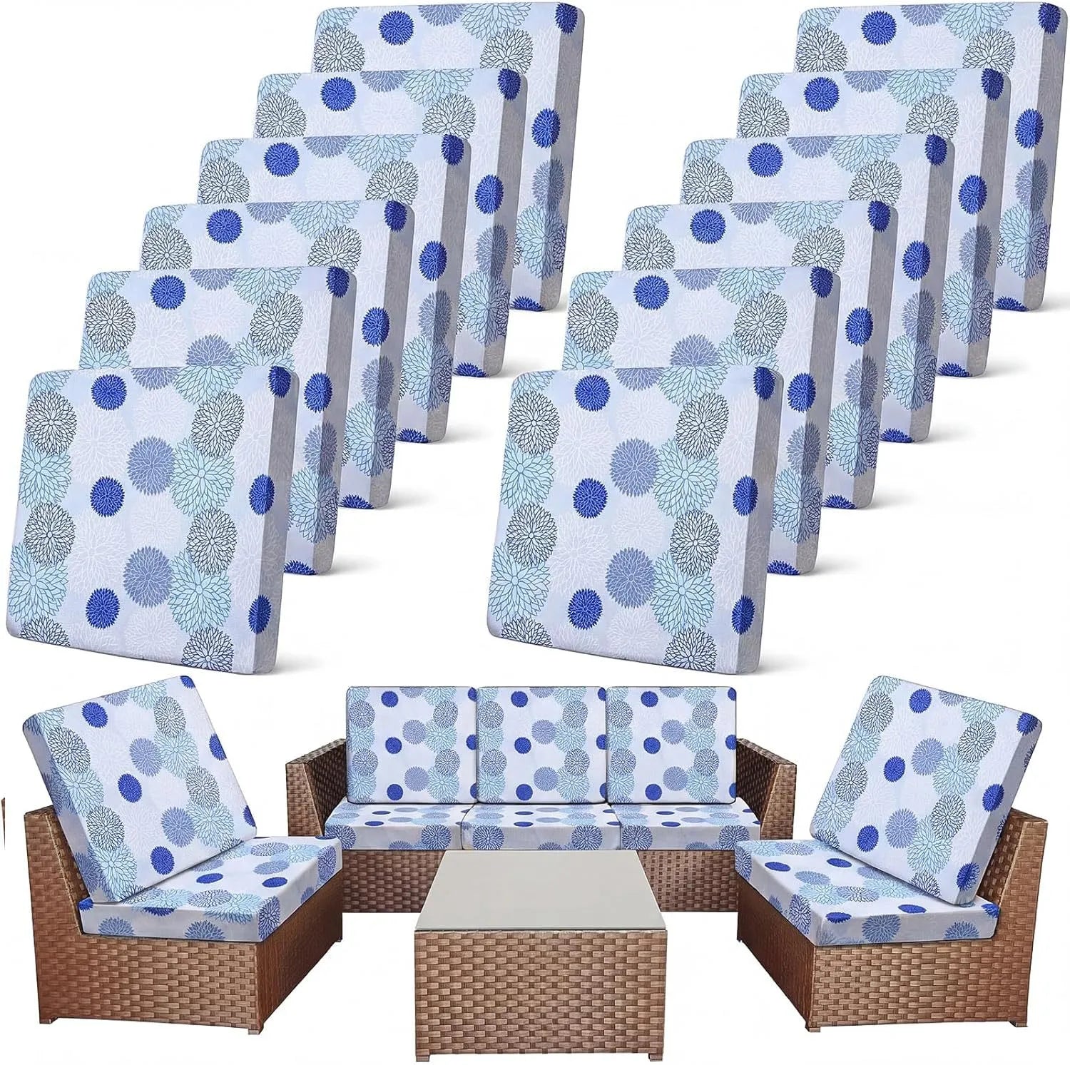 🛋️ Outdoor Patio Sofa Cushion Covers 🔥