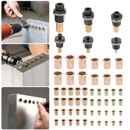 🚀 Mid-Year Madness Sale!🔩 M3-M10 Rivet Nut Gun Replacement Heads Metric Rivnut Tool Mandrel Nose Tips