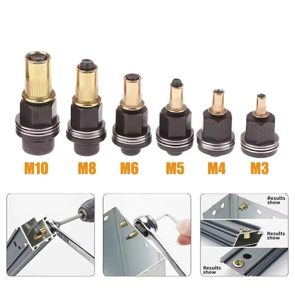 🚀 Mid-Year Madness Sale!🔩 M3-M10 Rivet Nut Gun Replacement Heads Metric Rivnut Tool Mandrel Nose Tips