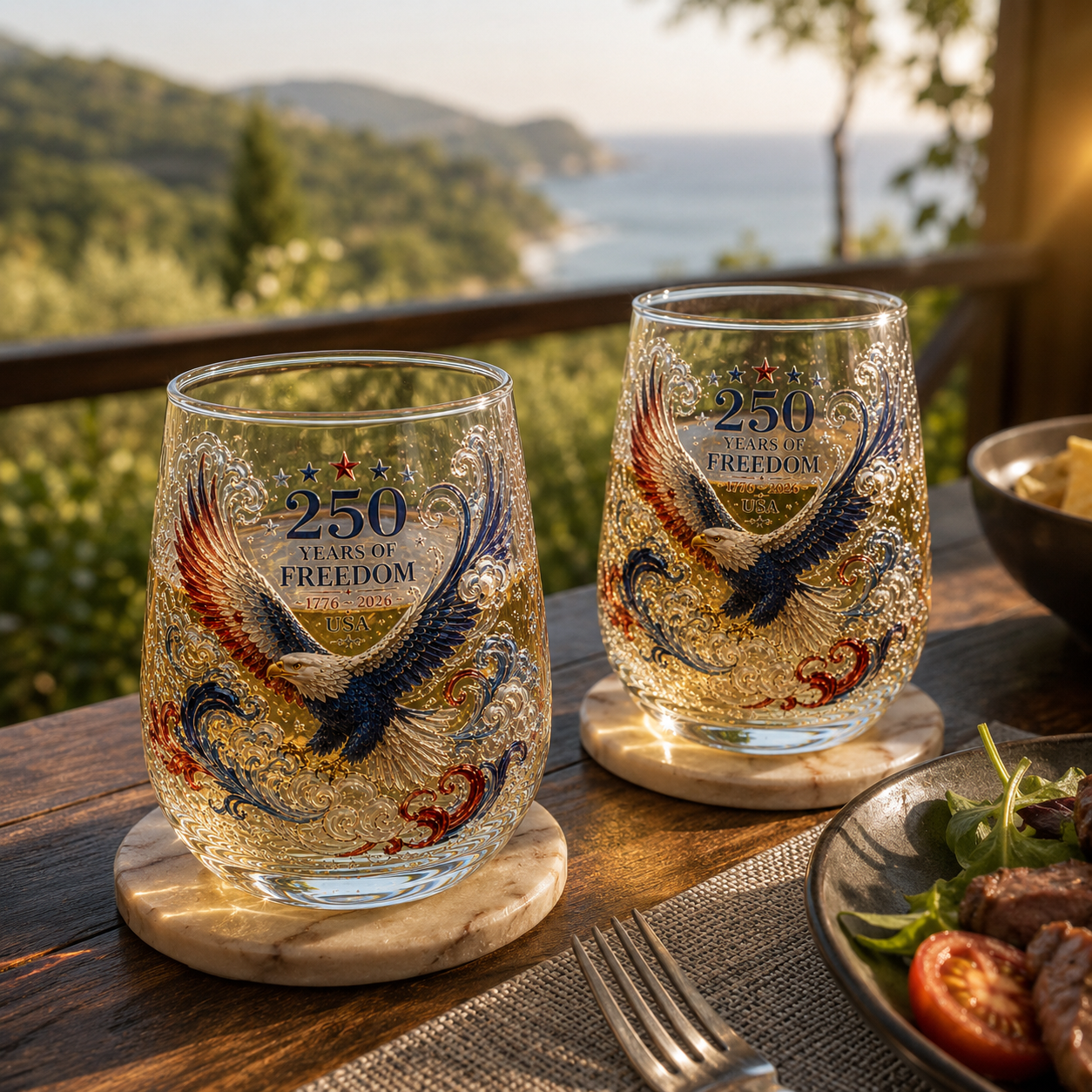 🎁 Father's Day Gift-🔥Limited Edition 2026 USA 250 Years of Freedom Eagle Glass