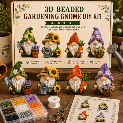 🔥Last Day 50% OFF🧵✨3D Beaded Gnome DIY Kit
