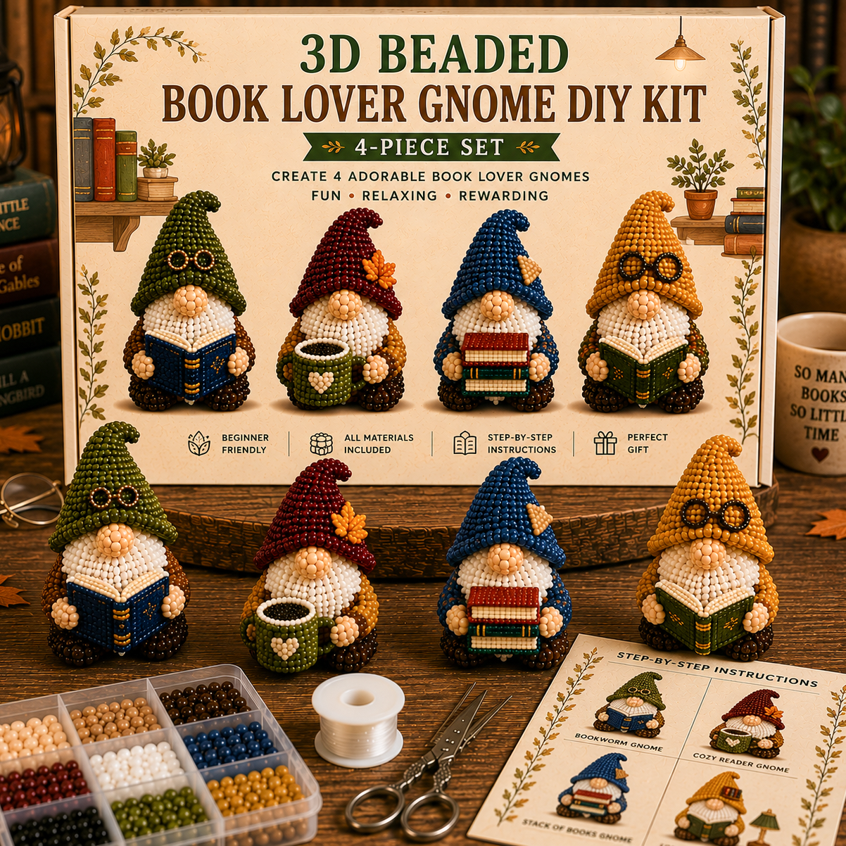 🔥Last Day 50% OFF🧵✨3D Beaded Gnome DIY Kit