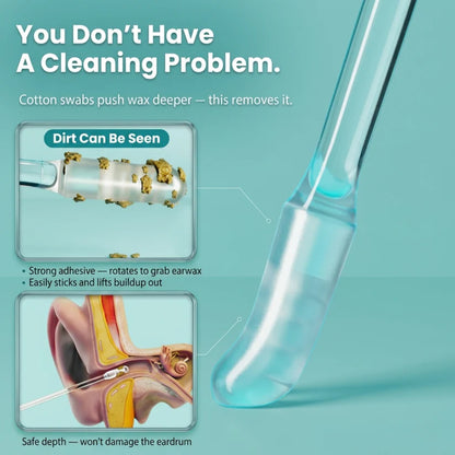 👂 Sticky Ear Cleaning Sticks – Reusable Adhesive Ear Picks, Soft Swabs for Gentle Ear Care