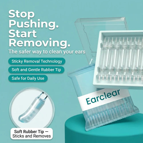 👂 Sticky Ear Cleaning Sticks – Reusable Adhesive Ear Picks, Soft Swabs for Gentle Ear Care