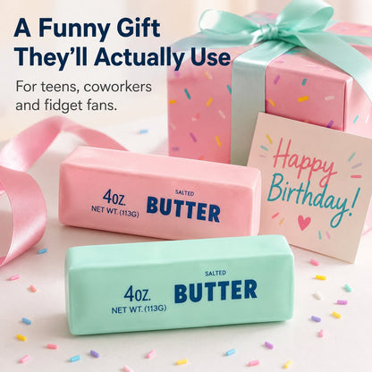 🧈 Butter Bar Squishy Fidget Toy, Soft Slow Rising Squeeze Toy With Crunch ASMR Sound
