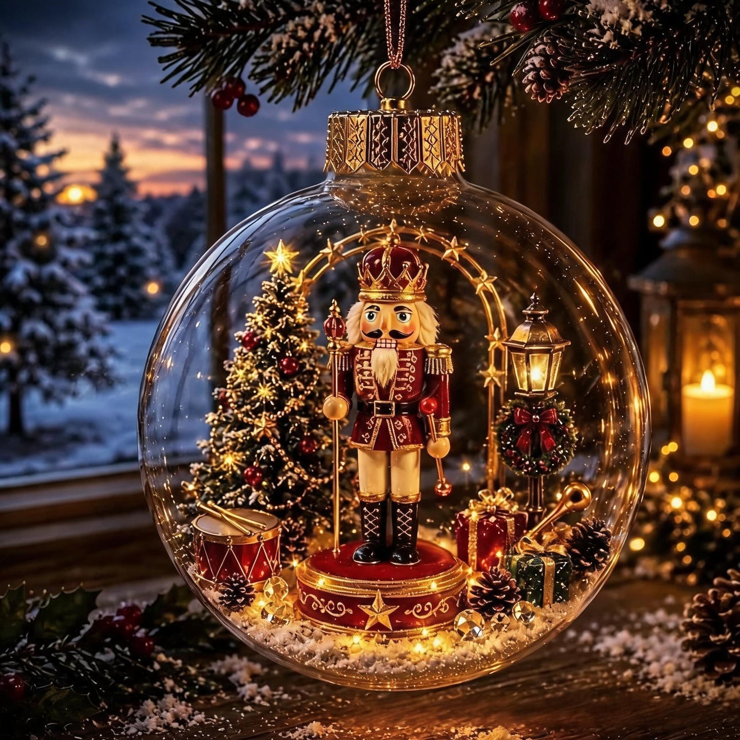 Glowing Christmas Diorama Ornament