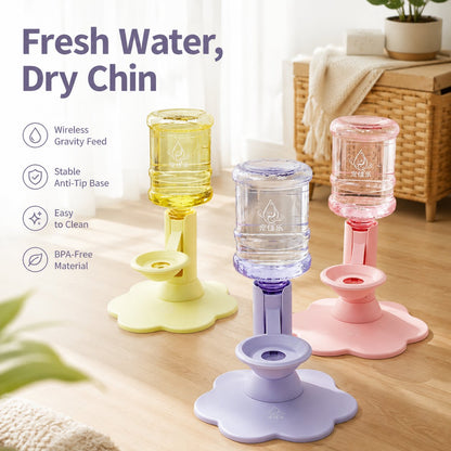 Gravity Pet Water Dispenser Stand - Spill-Proof