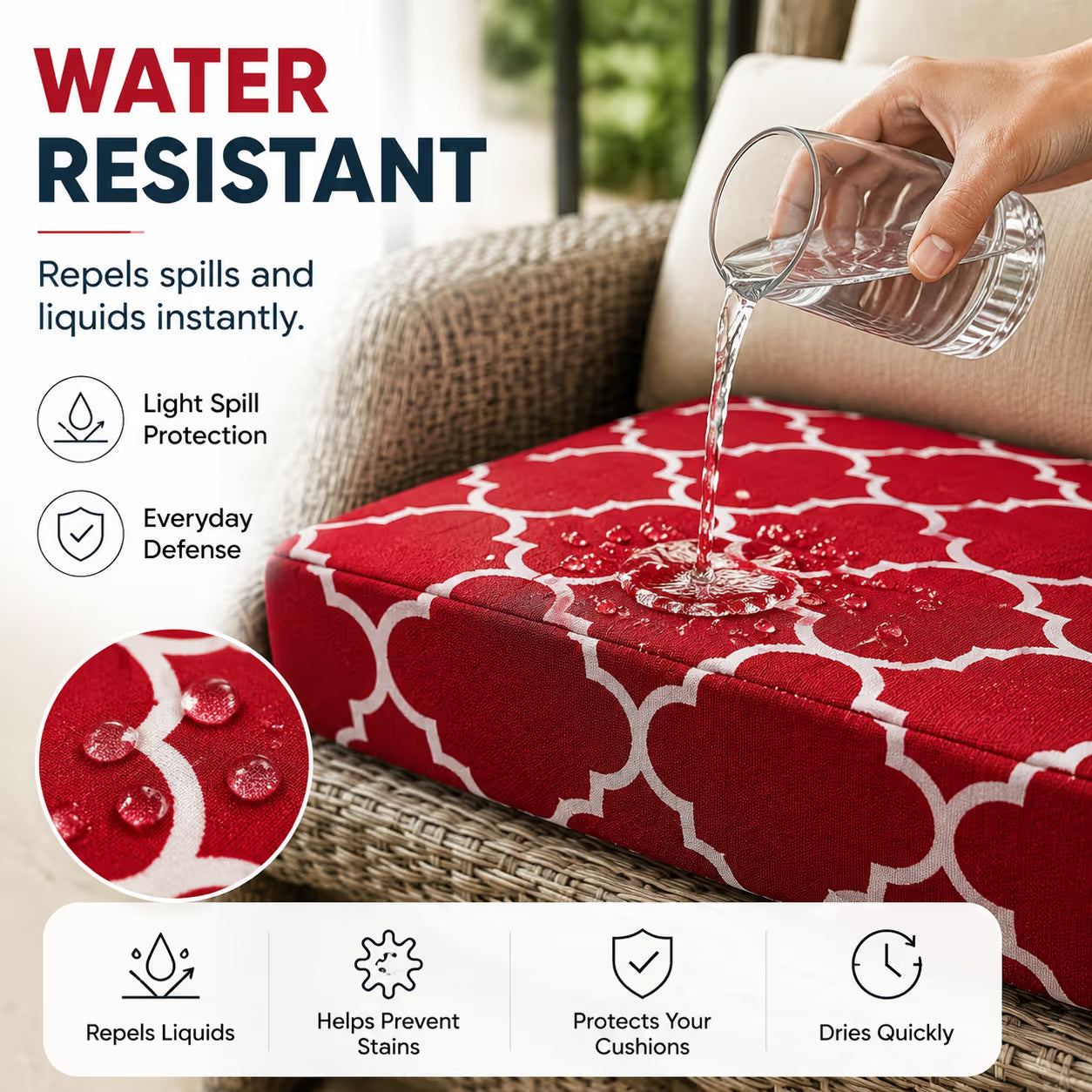 🛋️ Outdoor Patio Sofa Cushion Covers 🔥