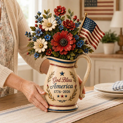 Handmade America's 250th Anniversary Patriotic Floral Décor