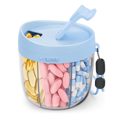 🎁Last Day Promotion 49% OFF🔥Pill Dispenser Bottle with 6 Compartments | Never Miss a Dose Again! 💊⏰