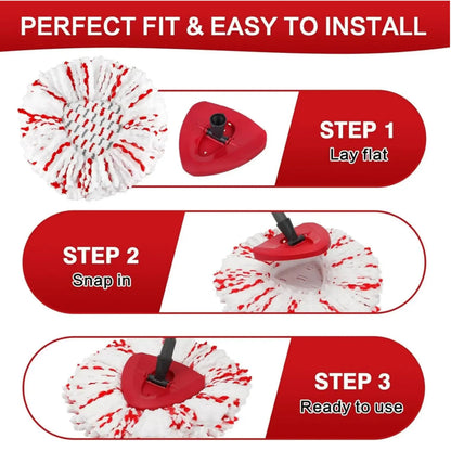 💖Hot 49% OFF🌹🧽 3-Pack Upgraded Spin Mop Head Refills