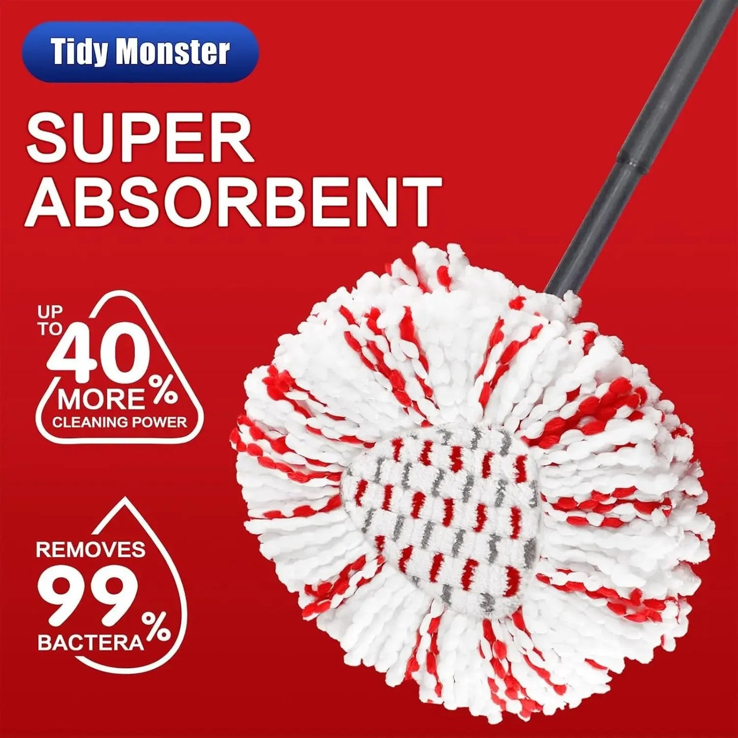 💖Hot 49% OFF🌹🧽 3-Pack Upgraded Spin Mop Head Refills