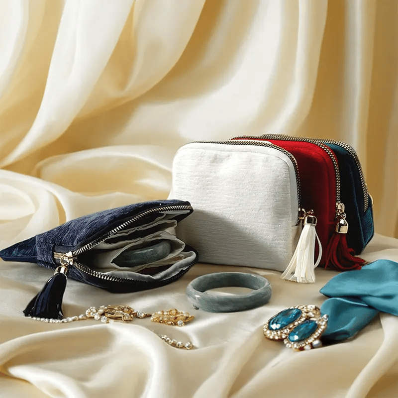 🔥Buy 2 Free Shipping🔥 - Jewelry zippered pocket case Travel Jewelry Bag Portable Organizer
