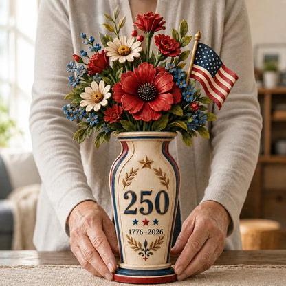 Handmade America's 250th Anniversary Patriotic Floral Décor