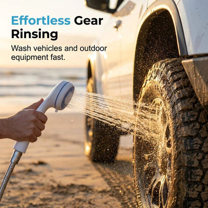 🔥HOT SALE🔥Exclusive Offer🚿 Stay Fresh Outdoors⭐ Portable Camping Shower with Adjustable Flow – For Easy & Convenient Outdoor Cleaning!
