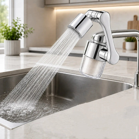 1440° Swivel Faucet Aerator with Filter –Includes 10 Replacement Filter Cartridges