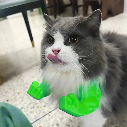 3D Printed Pet Muscle Arm Costume – Funny Hero Cosplay Accessory for Cats, Small Dogs & Rabbits