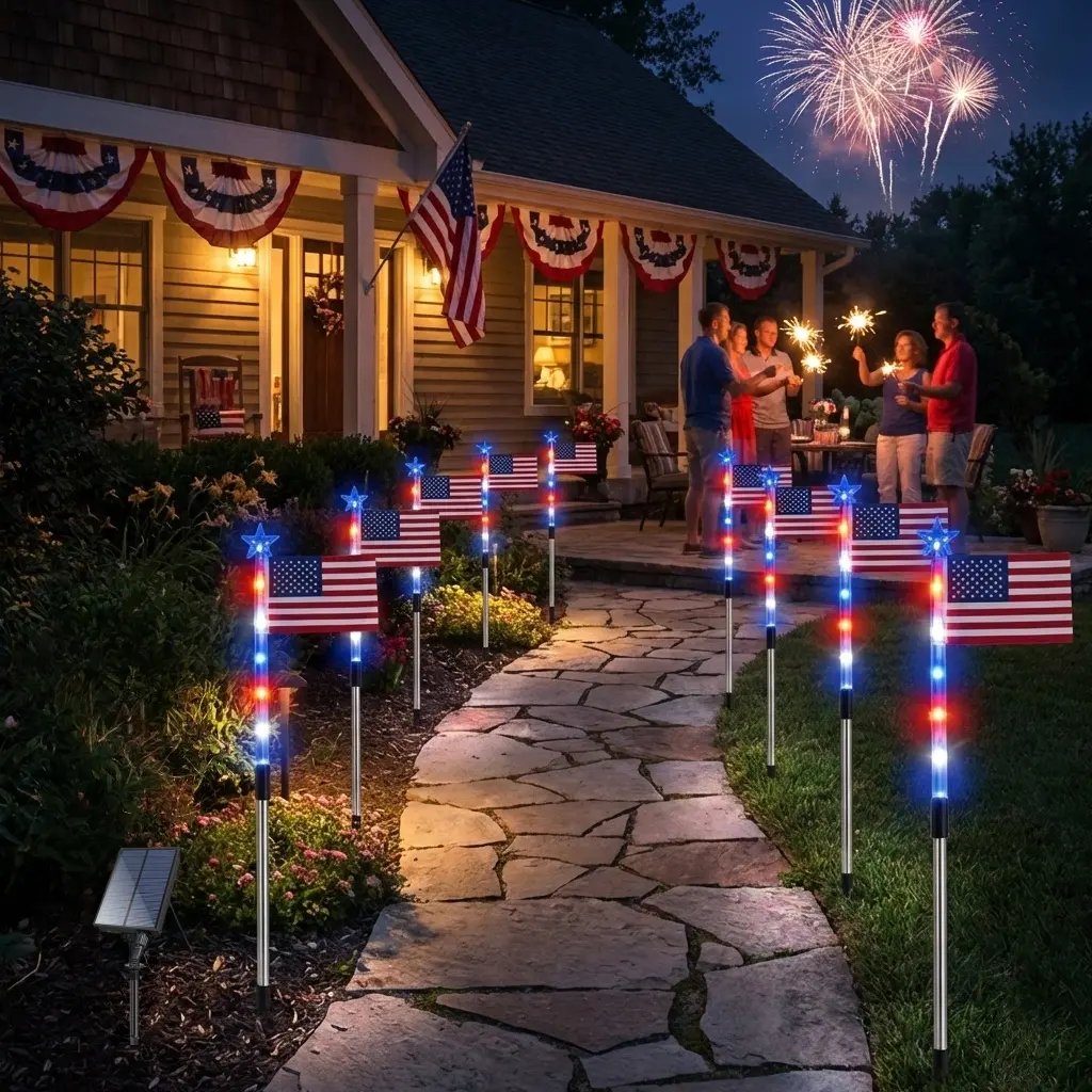 🏆🏆Flash Sale-49% OFF⚡ 50K+ SOLD! 3 x 6 Ft LED Patriotic Bunting Banner for America’s 250th