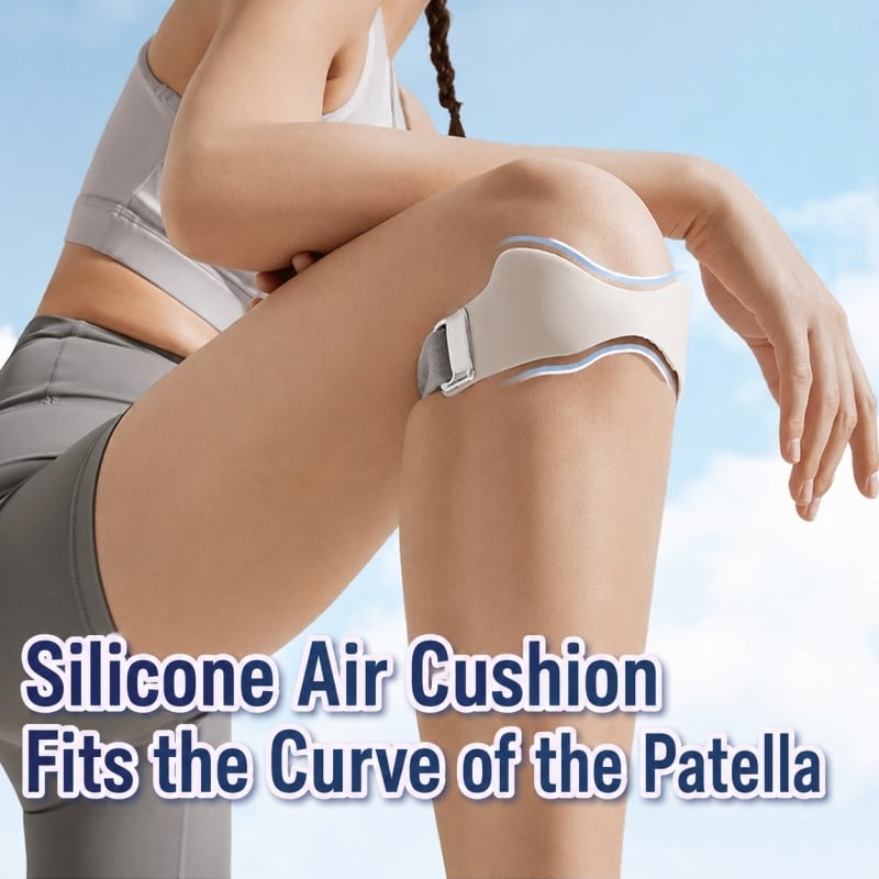 Adjustable Silicone Patellar Tendon Support Strap — — Knee Supporter, Patella Bands for Pain Relief (Sports & Outdoor Accessory)