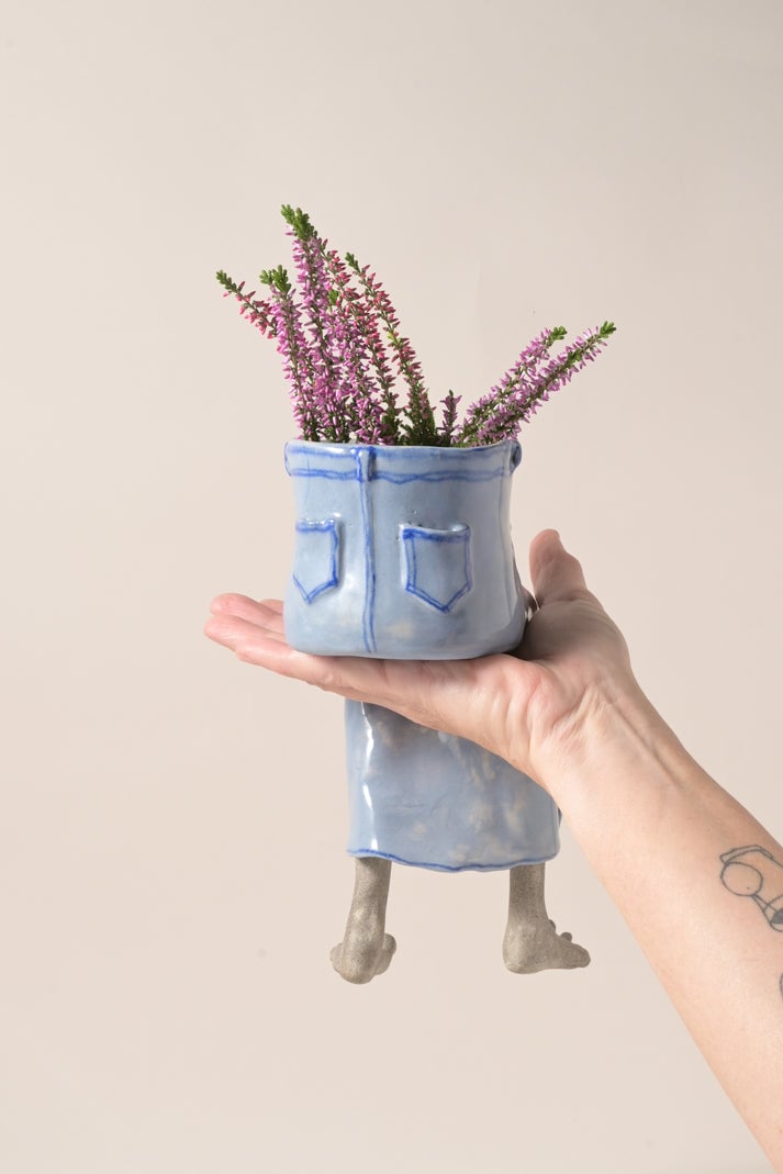 ✨ Cute Legged Human-Shaped Planter Pot Funny Resin Plant Pot