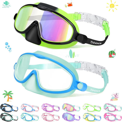 Kids-Swim-Goggles with Nose Cover