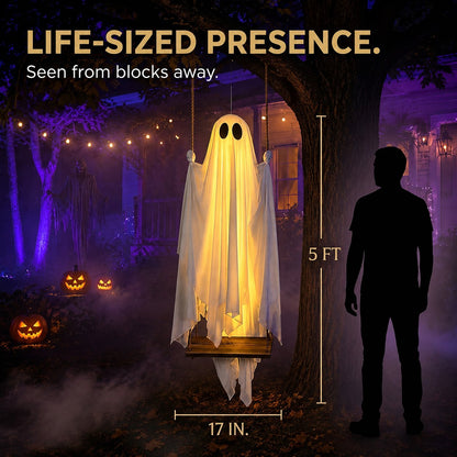 Halloween Hanging Swing Ghost