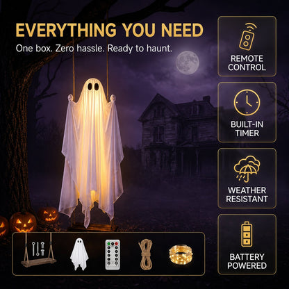Halloween Hanging Swing Ghost