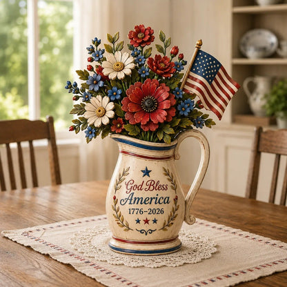 Handmade America's 250th Anniversary Patriotic Floral Décor