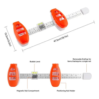 Picture Hanging Tool with Level & Ruler – Frame Alignment & Wall Hanging Kit