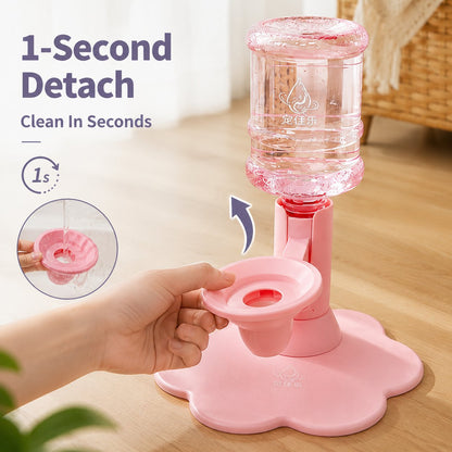 Gravity Pet Water Dispenser Stand - Spill-Proof
