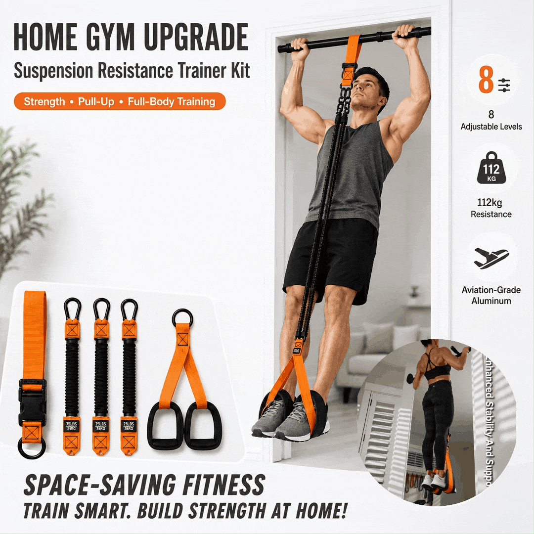 💪Home Gym Upgrade 49% OFF – Suspension Resistance Trainer Kit for Strength & Pull-Up Training