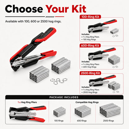 3/4" C Clip Hog Ring Pliers Kit