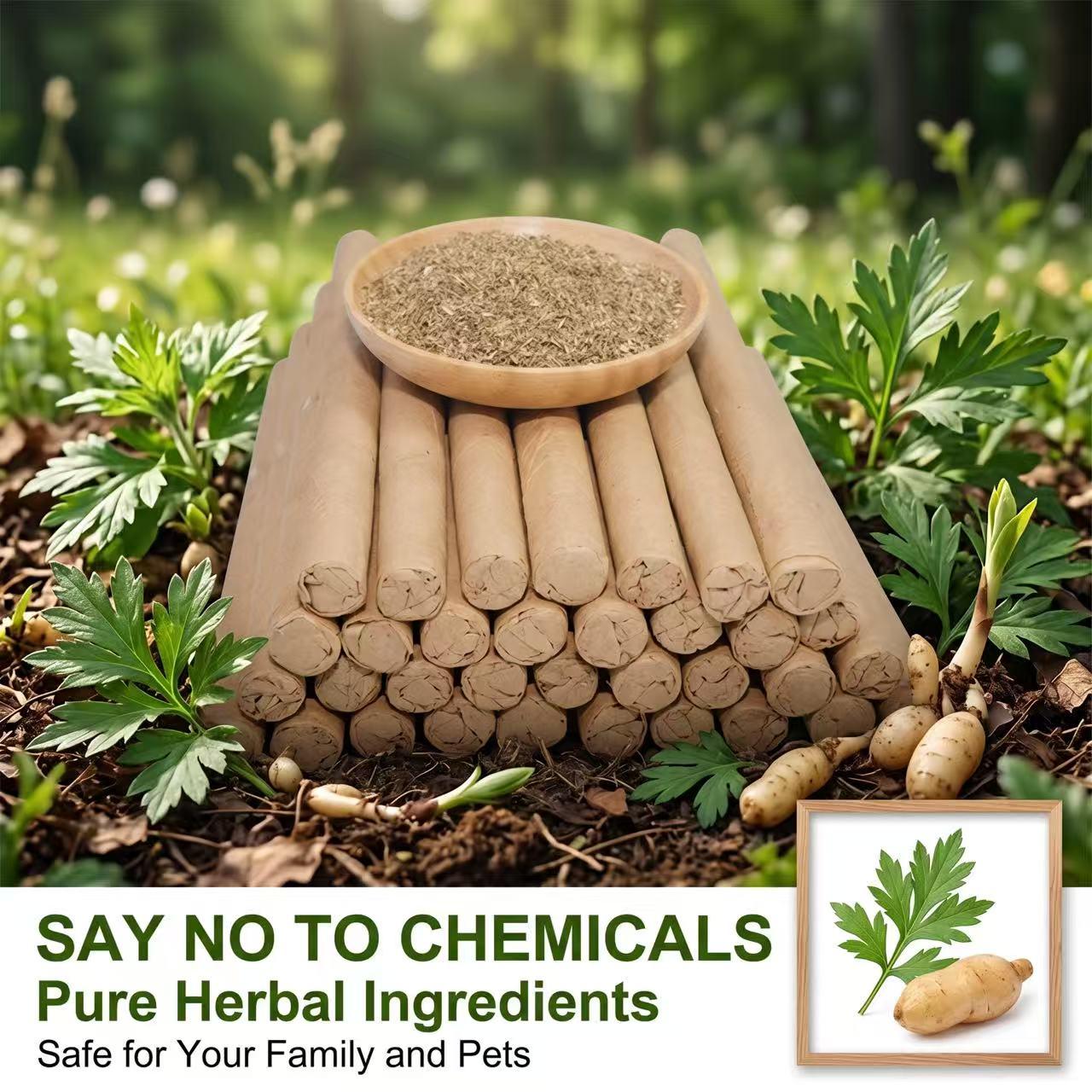 Organic Mugwort & Gastrodia Aromatherapy Sticks - Non-Toxic Home Fragrance