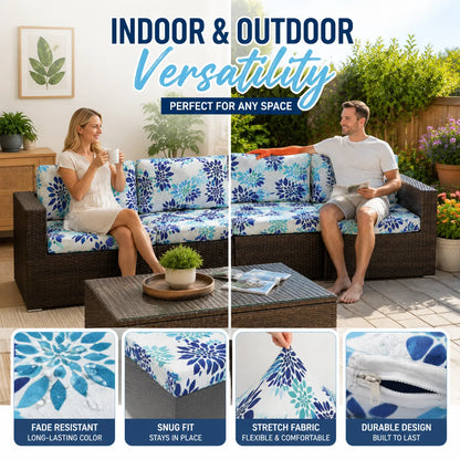 🛋️ Outdoor Patio Sofa Cushion Covers 🔥