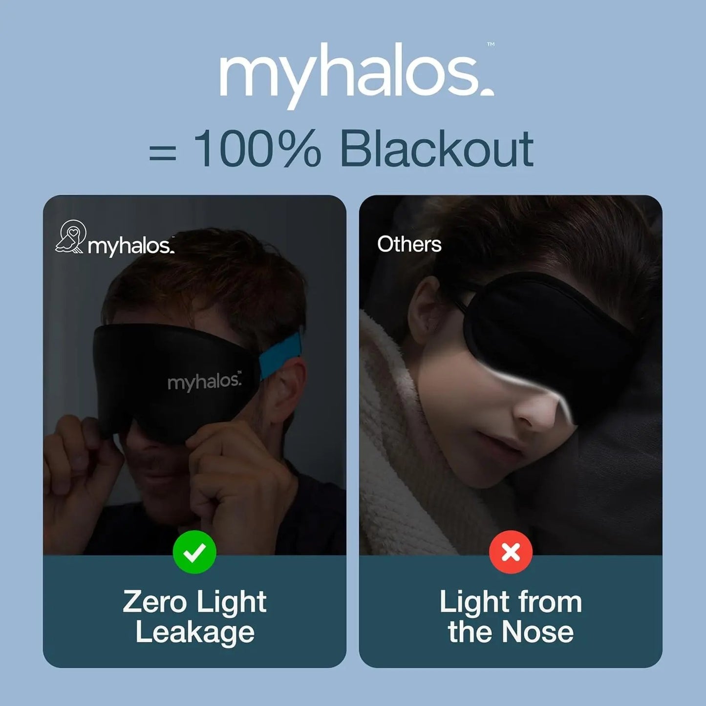 3D Blackout Sleep Mask - Lightweight Sleep Mask, Lash Friendly + Zero Eye Pressure | Calming Eye Mask for Deep Sleep