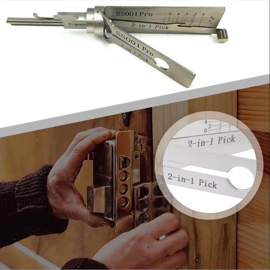 🔥 Stainless Steel Master Key Decoder(Only applies to flat key locks)