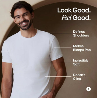 ⚡Hot Sales 49% OFF🔥Men's 4-Pack Crew Neck T-Shirt – Soft Cotton Blend, Athletic Fit, Tagless, Everyday Essential