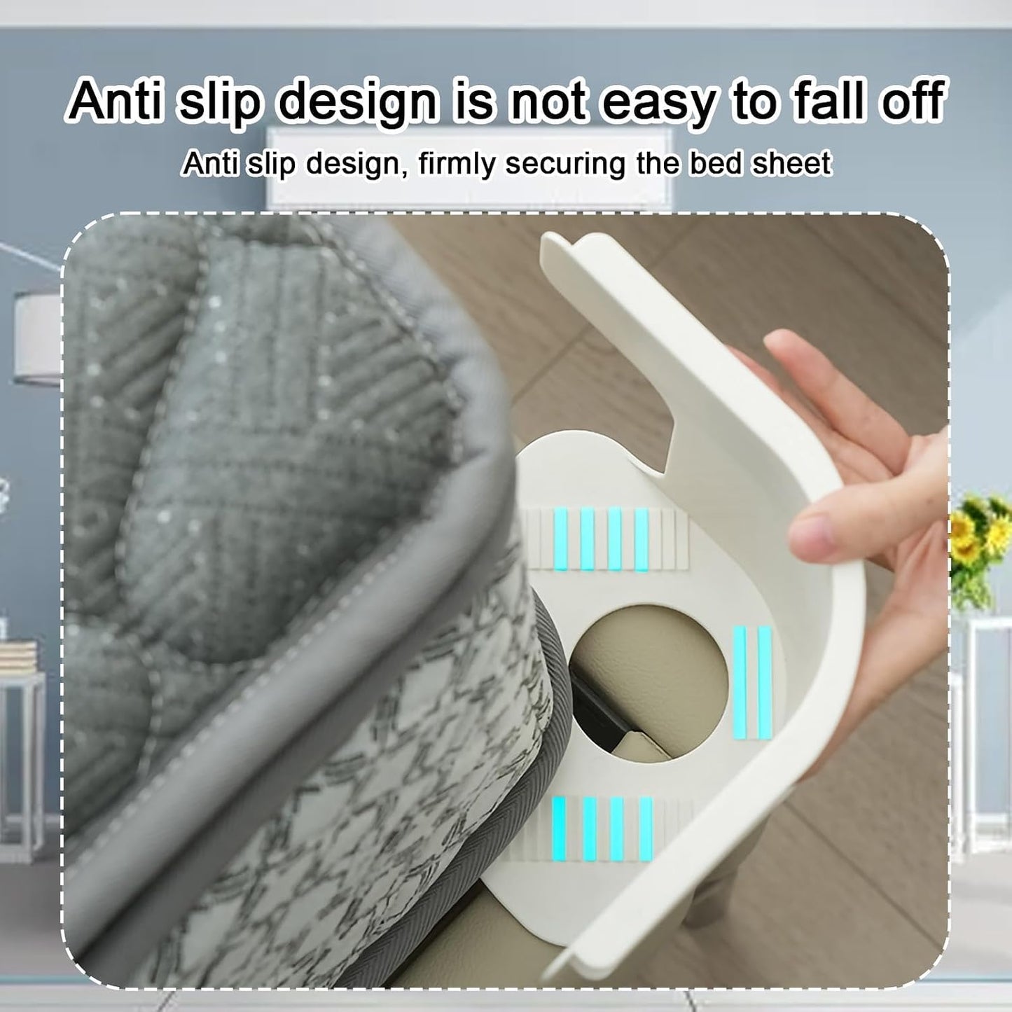 🛏️4 Pack Adjustable Bed Sheet Holder Straps, Elastic Mattress Sheet Clips to Prevent Slipping & Wrinkles