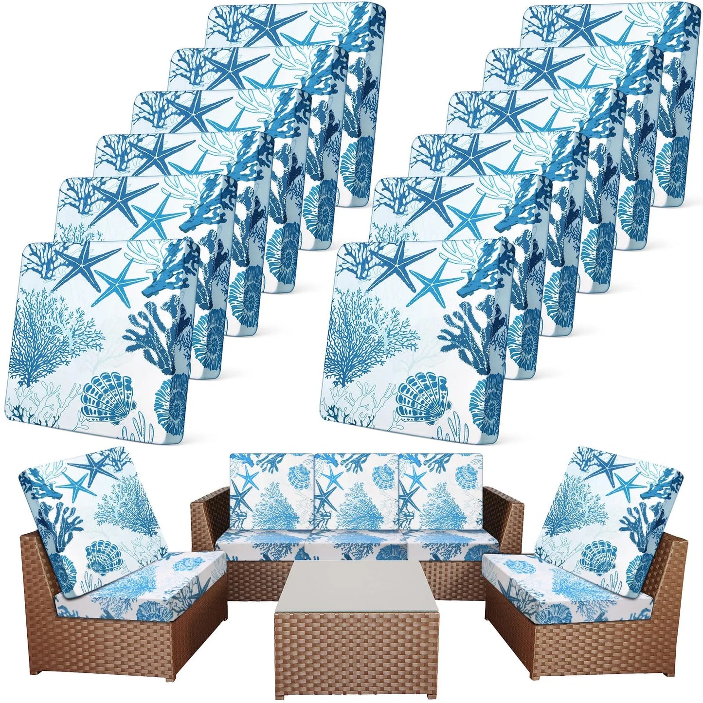 🛋️ Outdoor Patio Sofa Cushion Covers 🔥