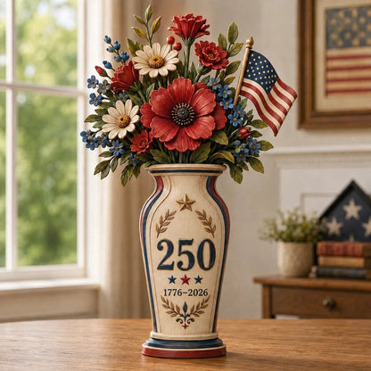 Handmade America's 250th Anniversary Patriotic Floral Décor