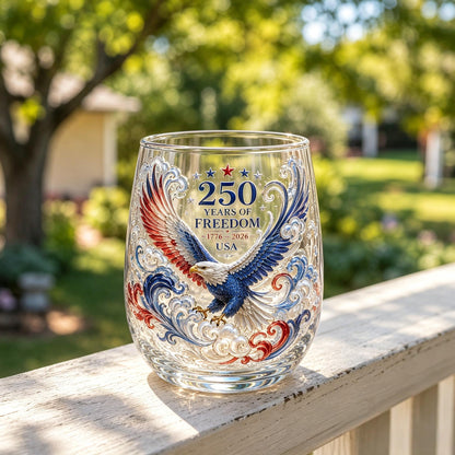 🎁 Father's Day Gift-🔥Limited Edition 2026 USA 250 Years of Freedom Eagle Glass