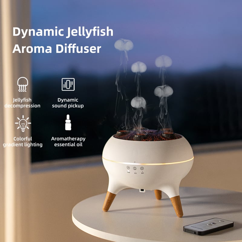 Aroma Diffuser With Dynamic Jellyfish Mist and LED Color Change