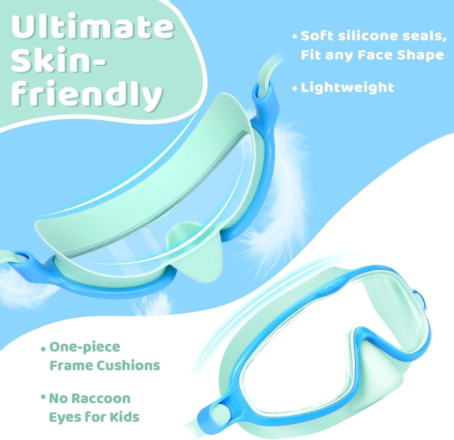 Kids-Swim-Goggles with Nose Cover