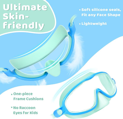 Kids-Swim-Goggles with Nose Cover